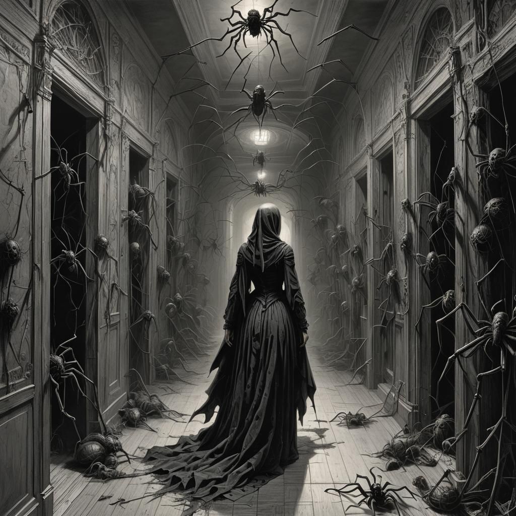 Endless Hallway: A Gothic Horror Vision