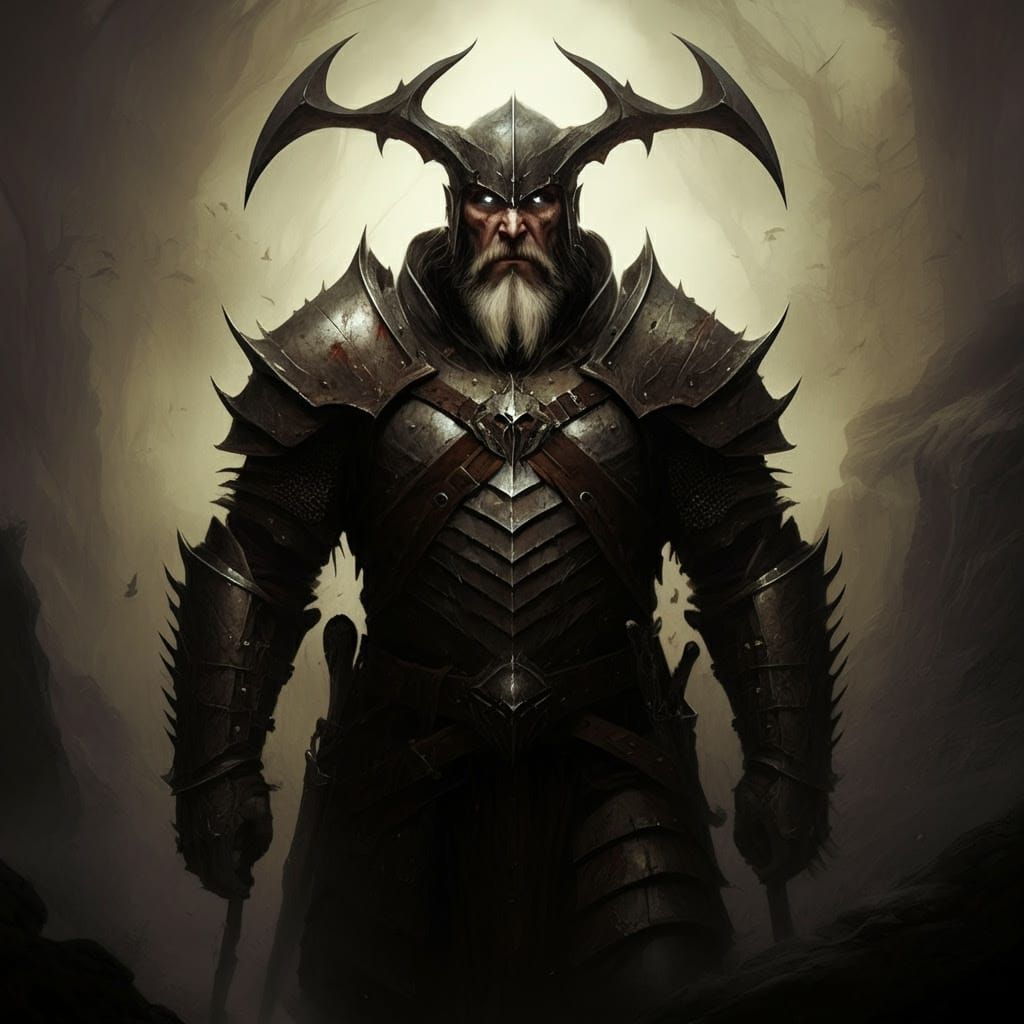 Grimdark Fantasy Landscape in Dark Gothic Style