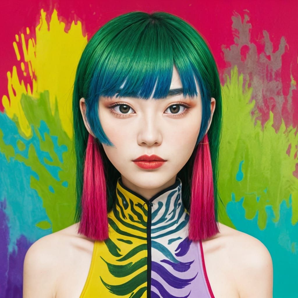 Vibrant Double Portrait in Fauvist Style