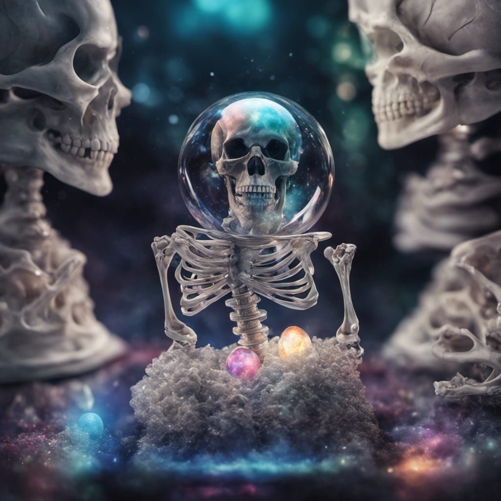 Holographic Wizard Princess in Space with Aurora Lighting