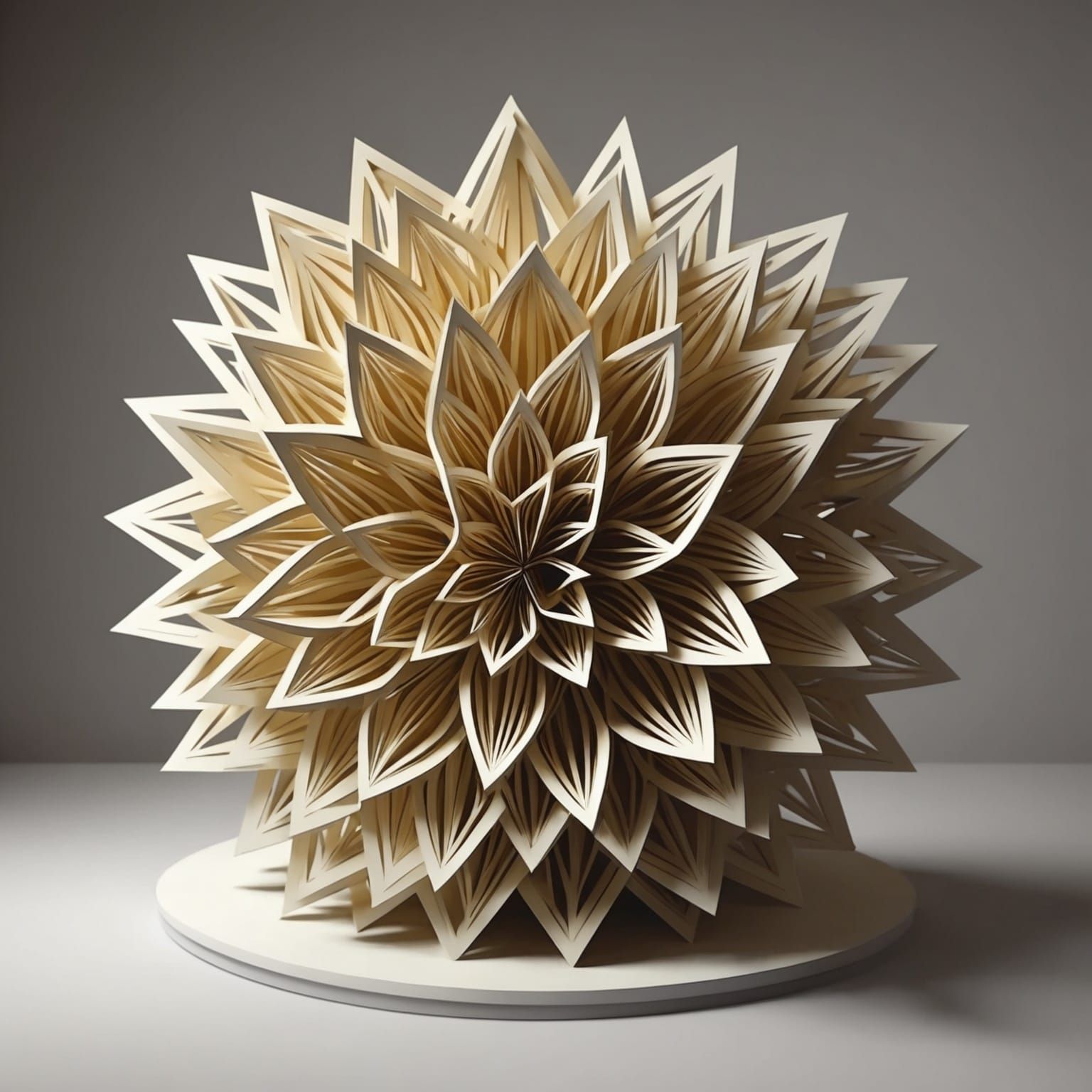 Intricate 3D Kirigami Paper Art
