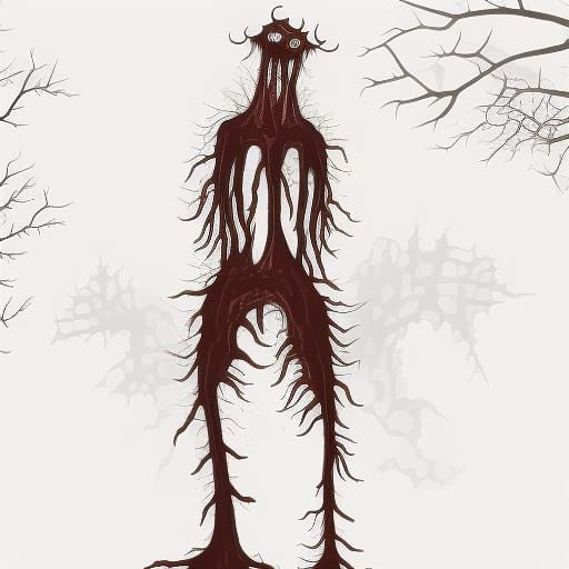 Horrifying Veined Abomination in Volcanic Wasteland