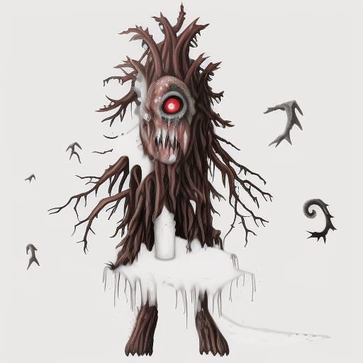 Horrifying Bloody Monster in Volcanic Wasteland