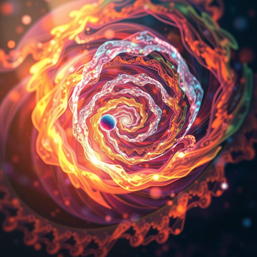 Surreal Cosmic Birth in Vibrational Genesis