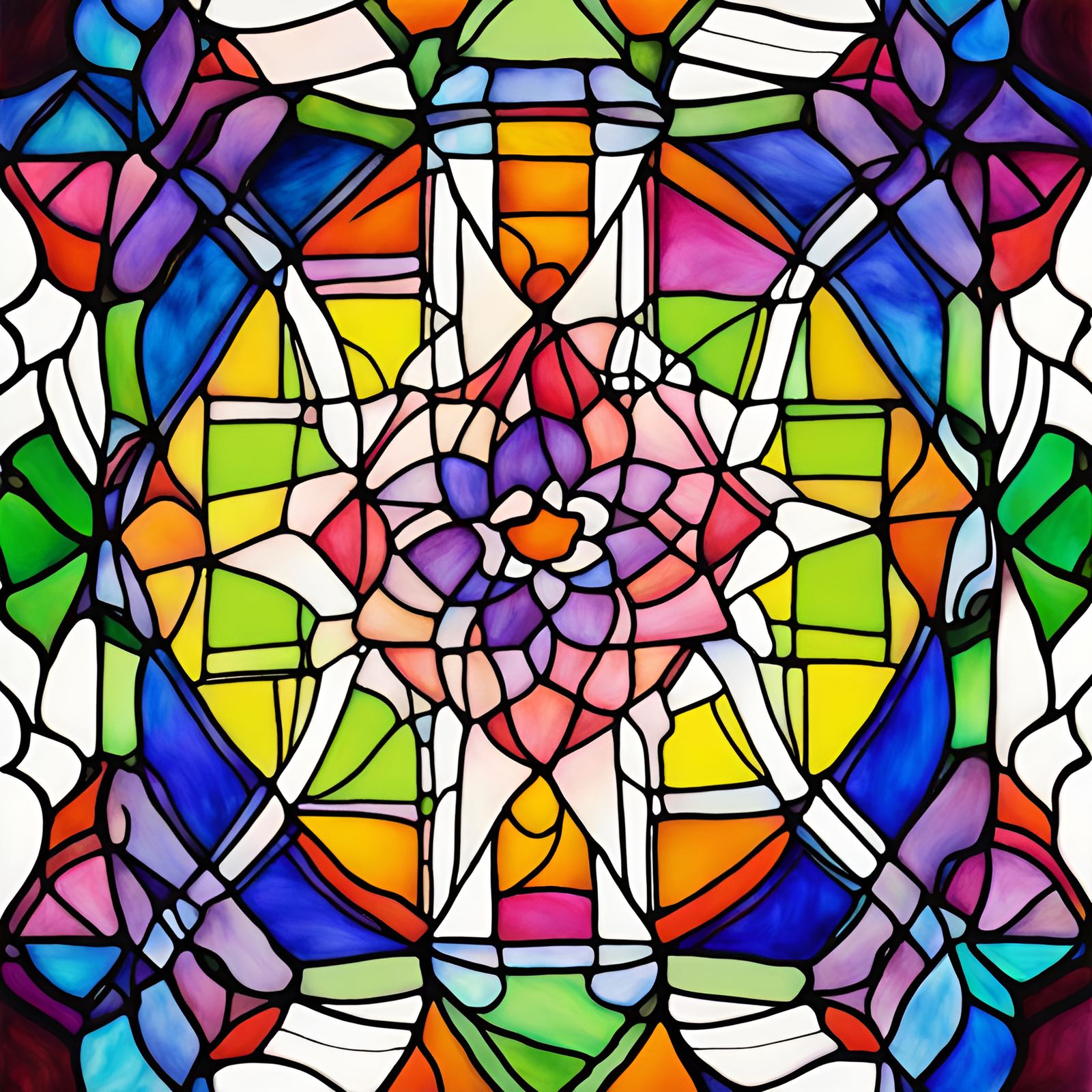 Vibrant Stained Glass Alcohol Ink Design