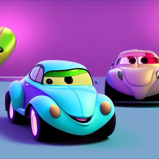 Disco Bugs in Pixar-Style 3D Digital Art