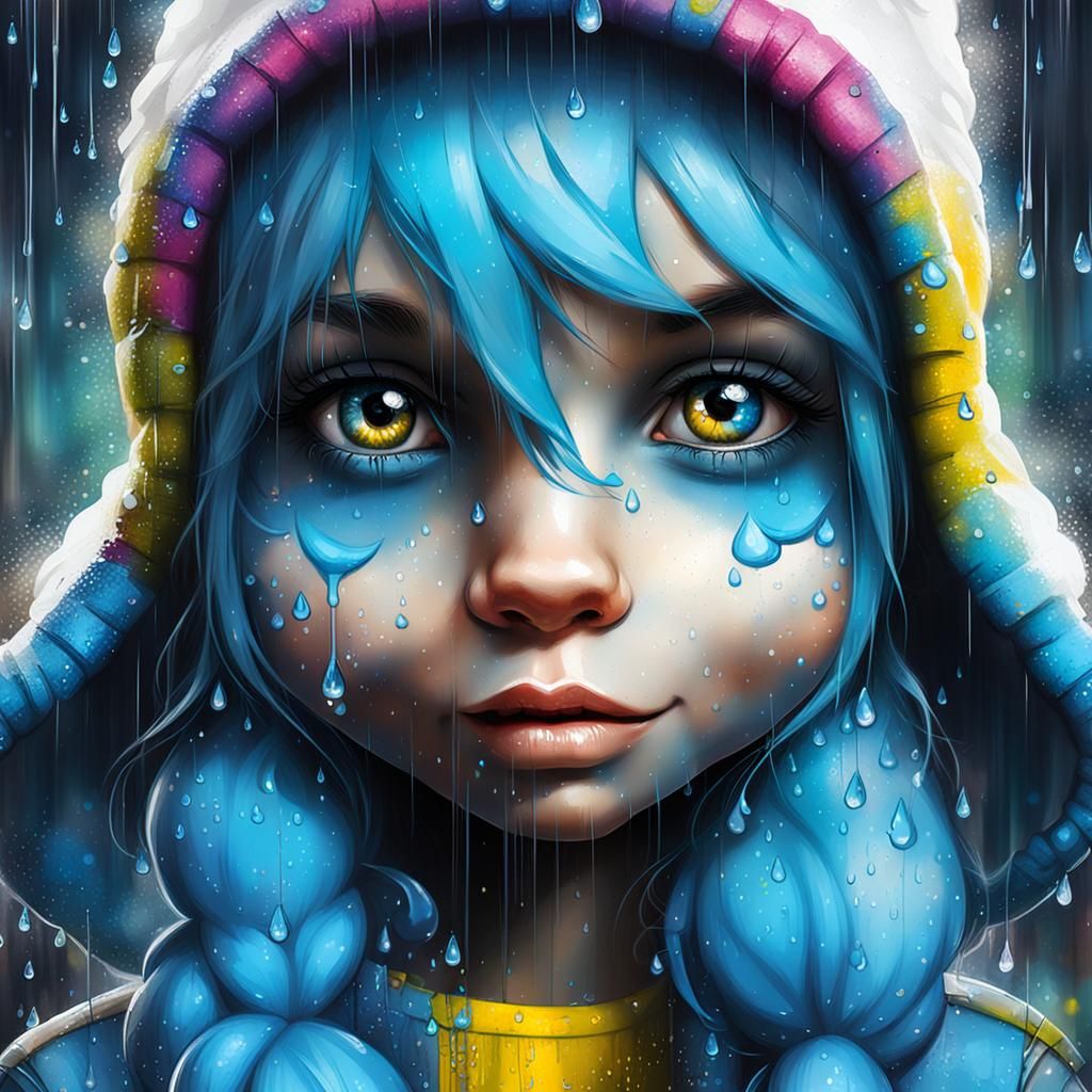 Smurfette Transformed into a Human Girl. AI image prompt in ...