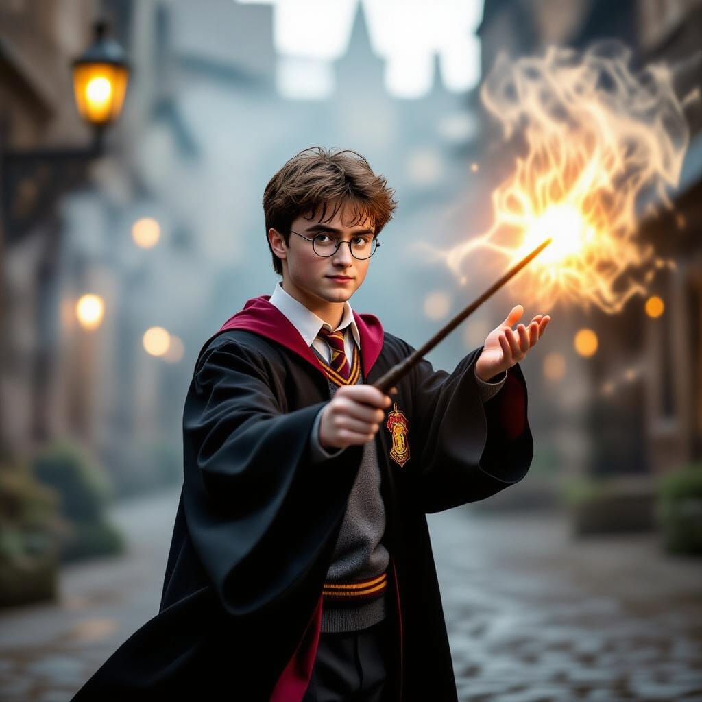 Harry Potter Patronus Charm in Misty Hogwarts