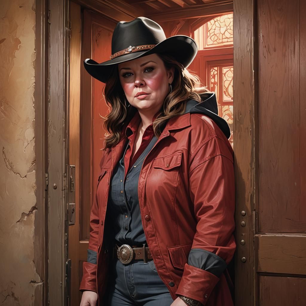 Melissa McCarthy Portrait in Hyperdetailed Art Style