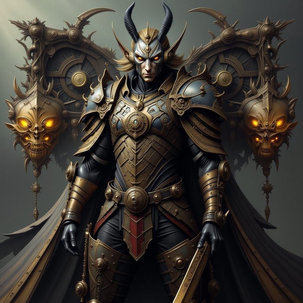 Steampunk Cat Anthro with Luminous Wings