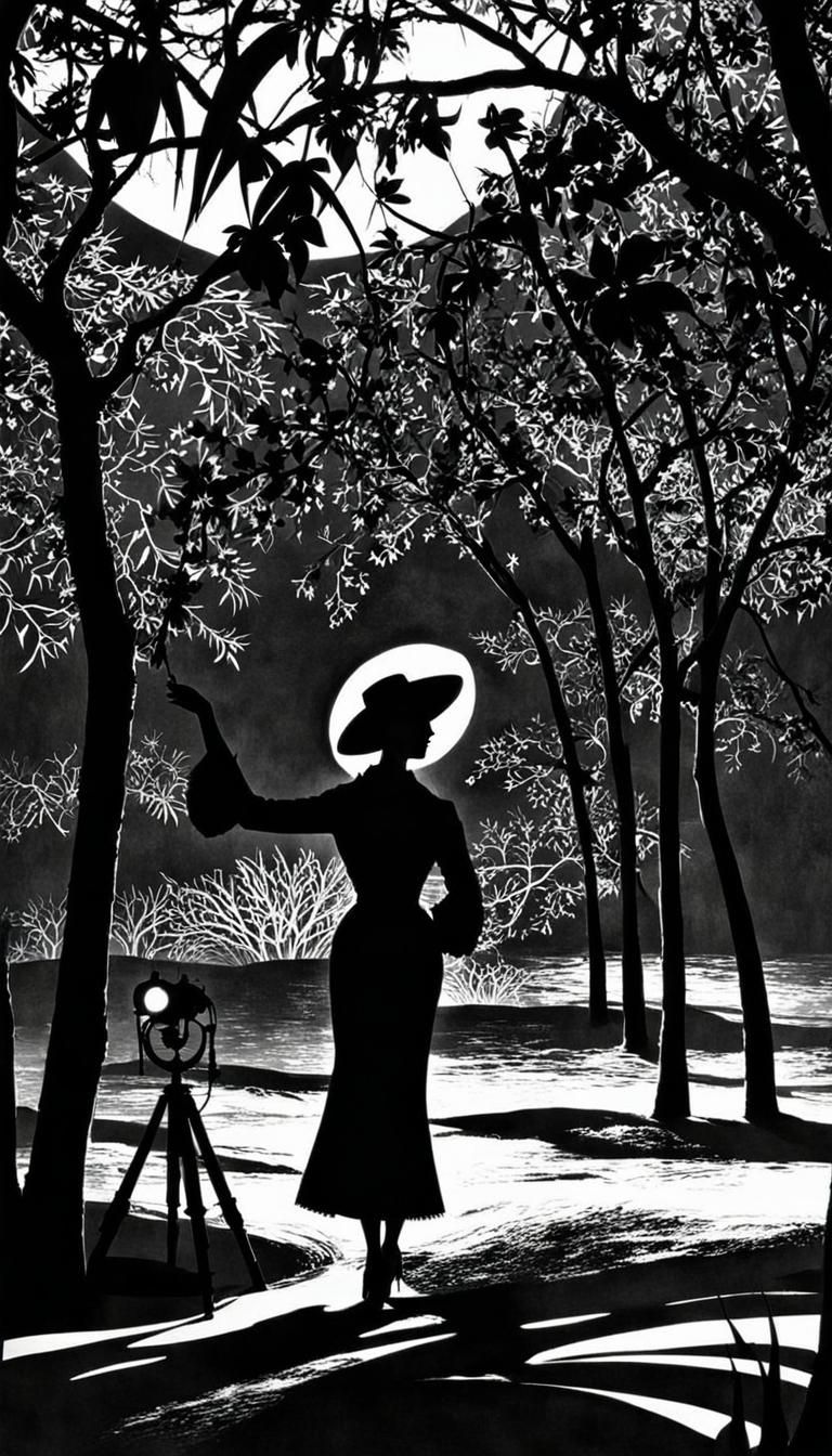 Madame X in Lotte Reiniger Silhouette Style