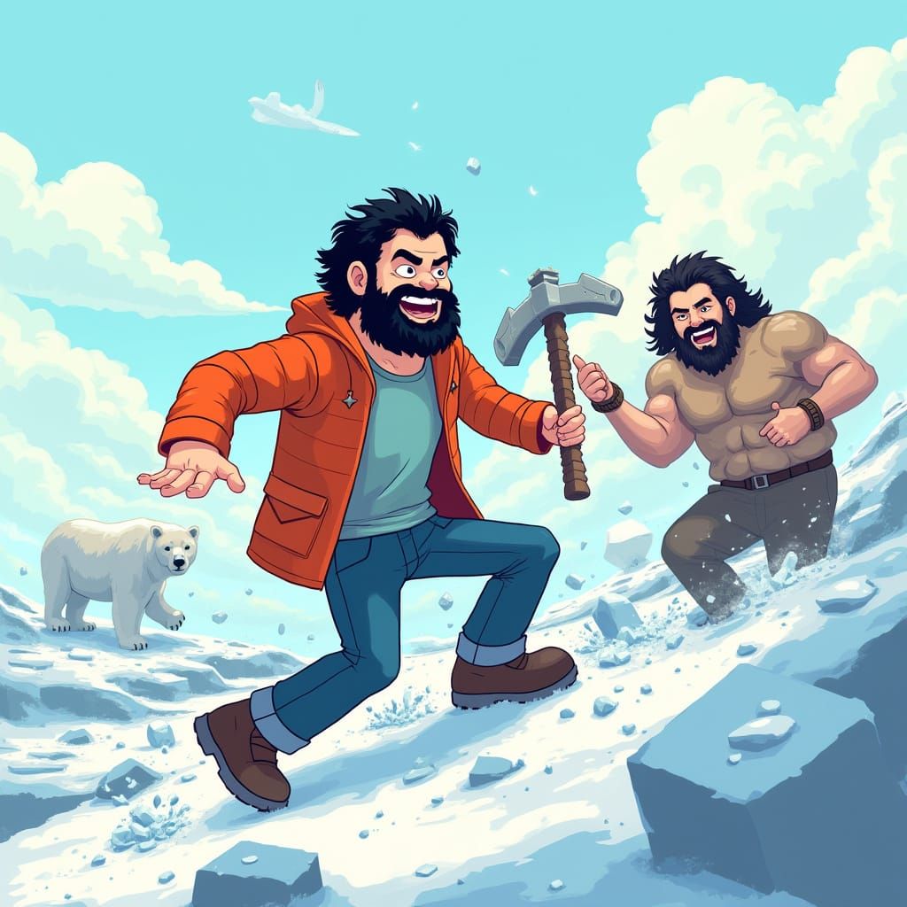 Jack Black Griddy Dances in Minecraft Snow Biome with Jason ...