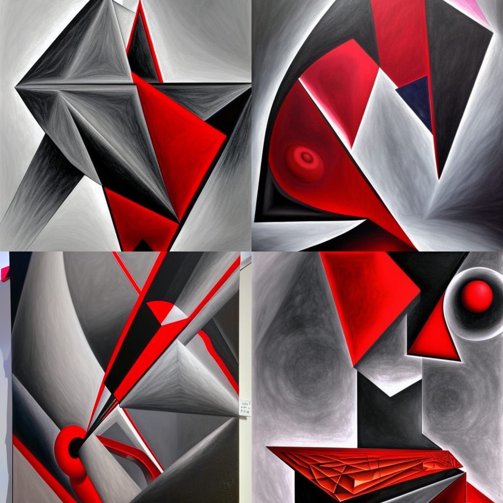 Metatron in Cubist Sci-Fi Style, Hyperrealistic Airbrush Art