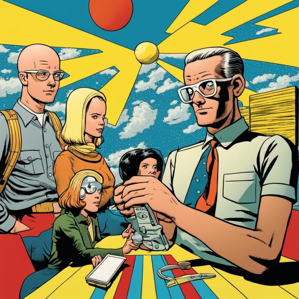 Classic Comic Book Ink Style Illustration