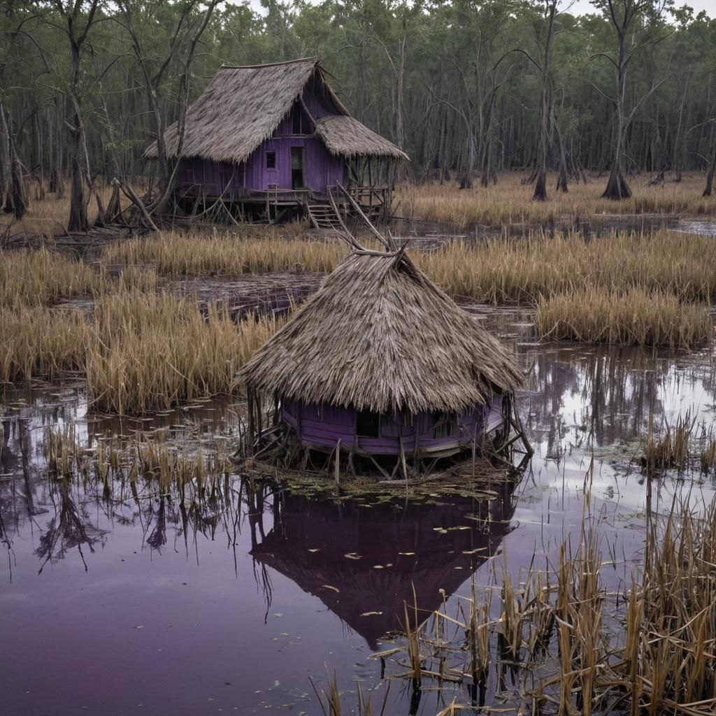 Sinister Purple Swamp Straw Hut