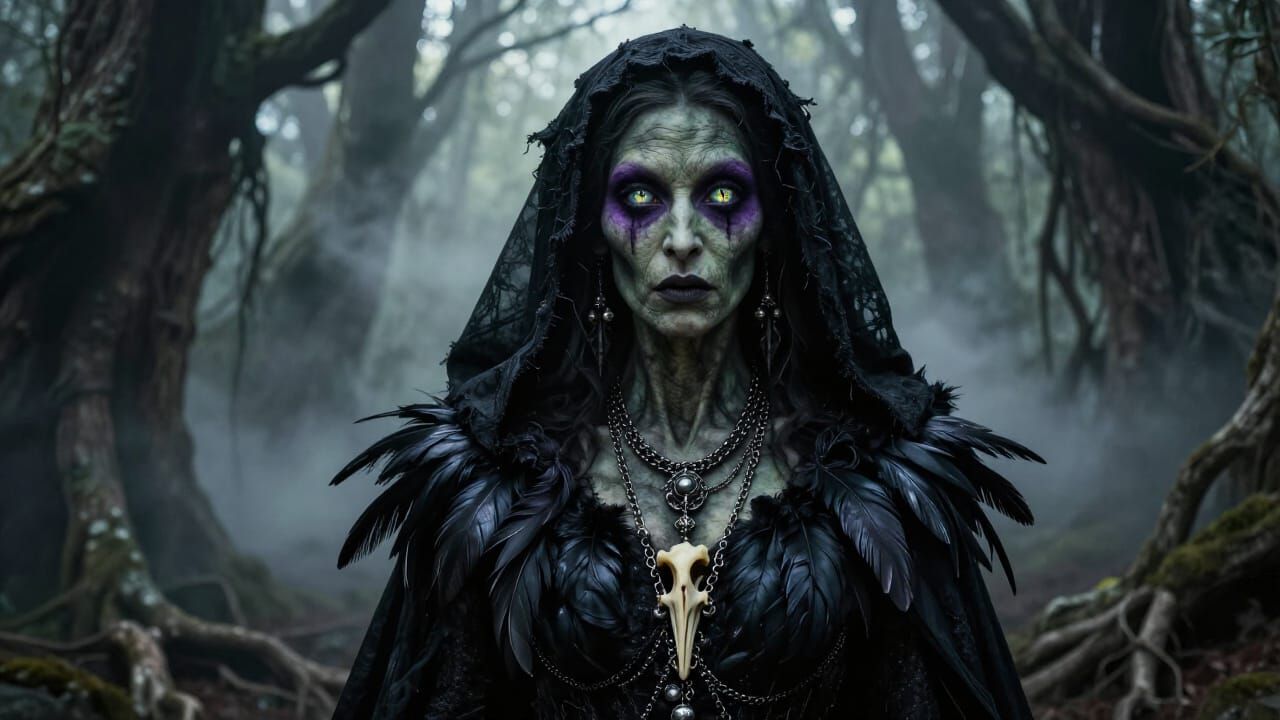 Gothic Goblin Matriarch in Ethereal Forest