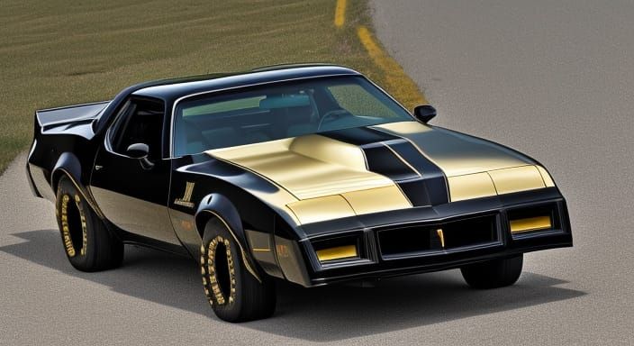 1980 Pontiac Trans Am with Gold Firebird