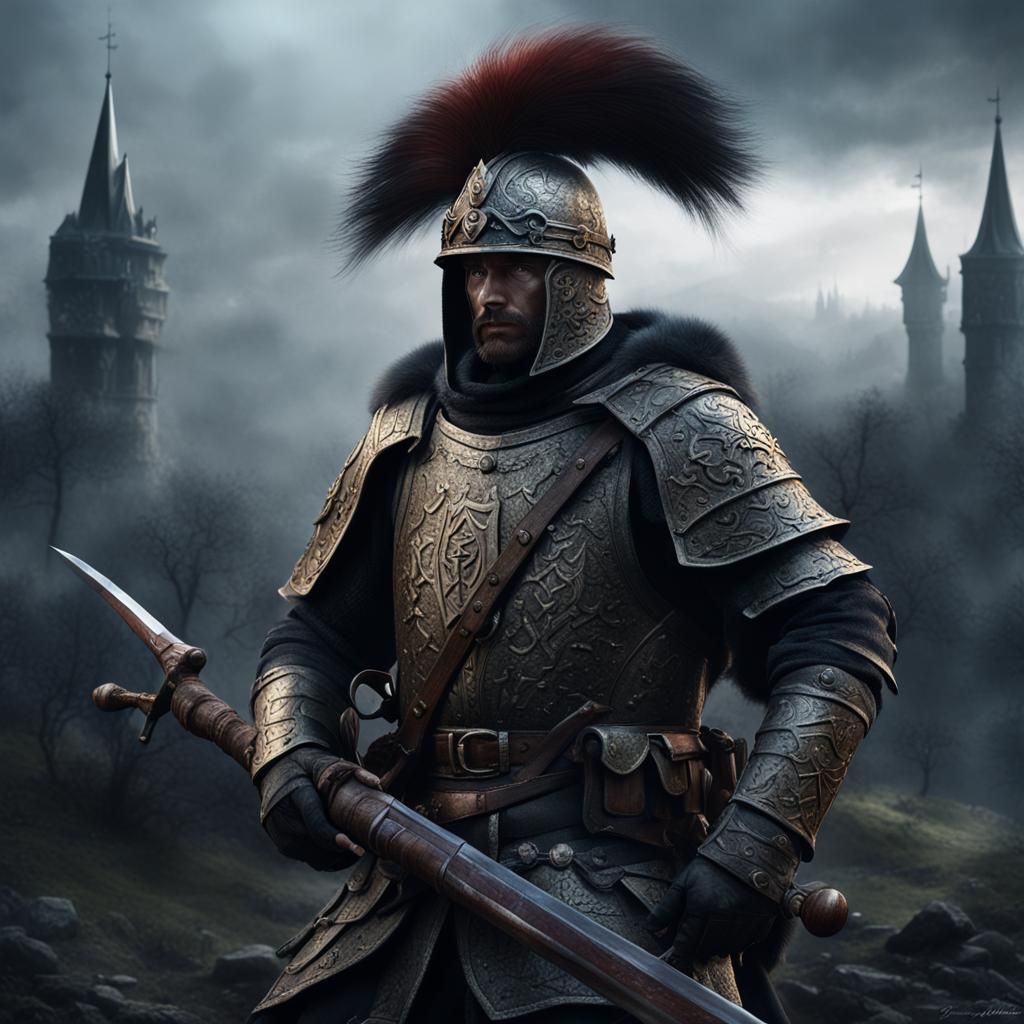 Dark Fantasy Medieval Warrior in France