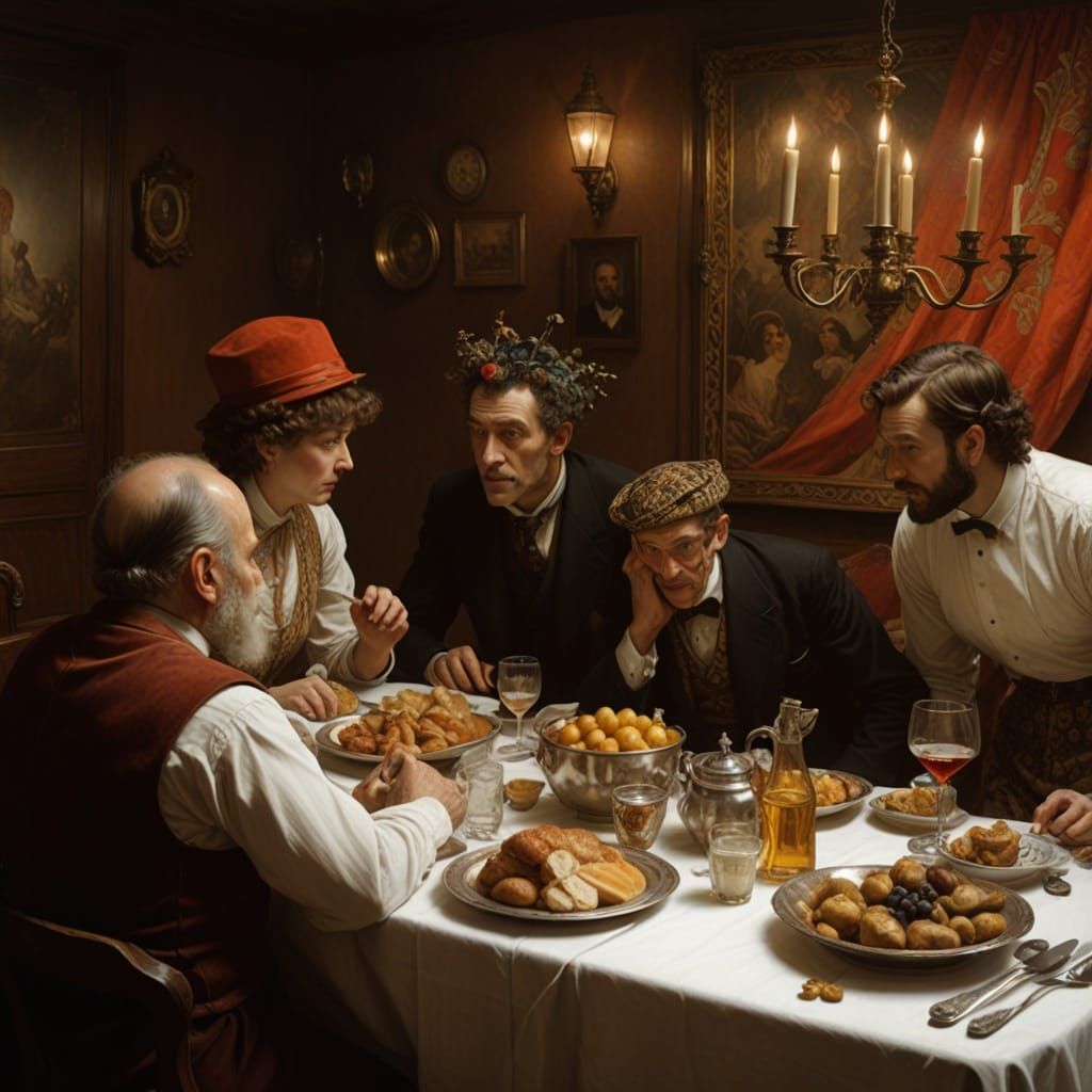 Staff Dining table at Bistro Bizzarro...