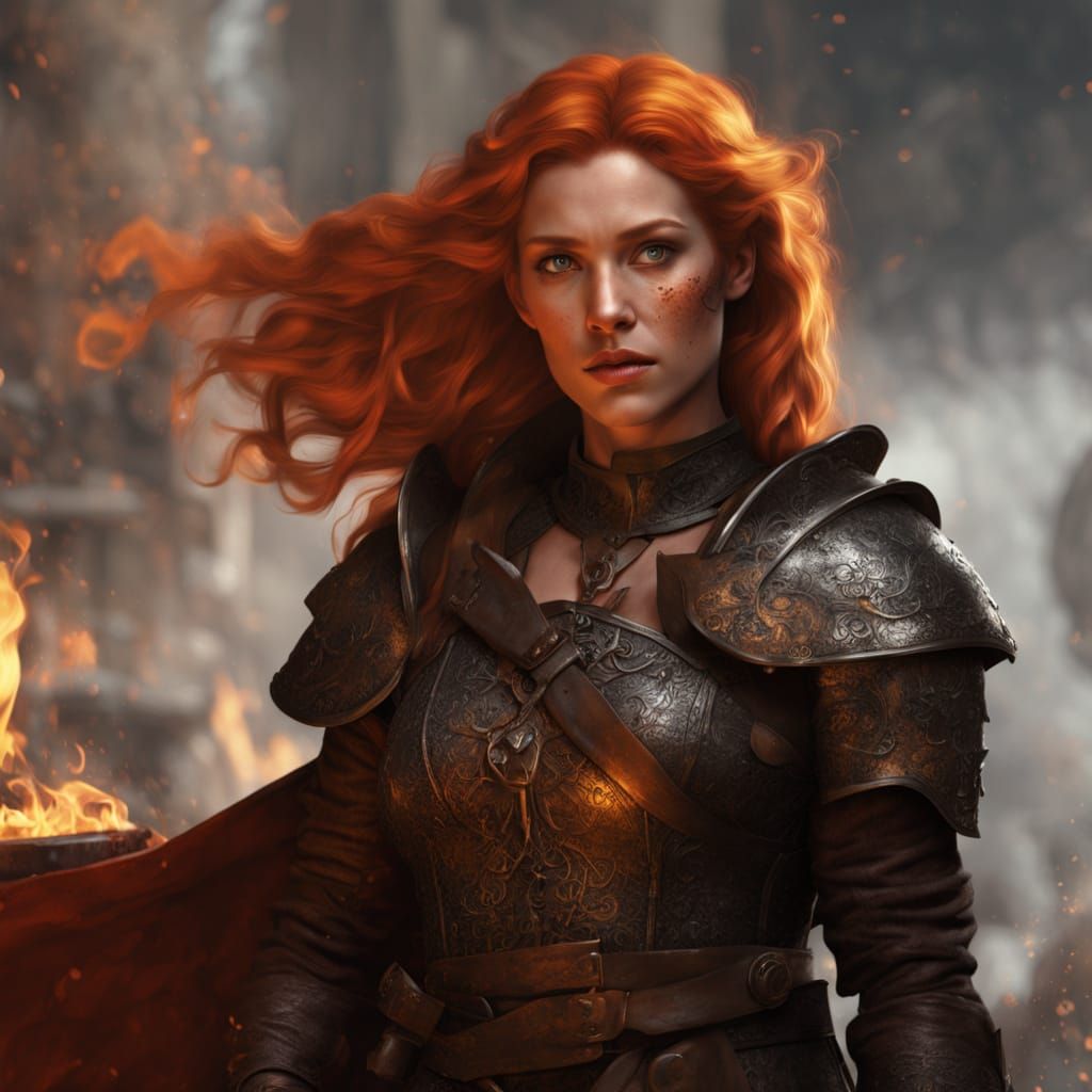 Fantasy Blacksmith Portrait in Hyper-Realistic Style