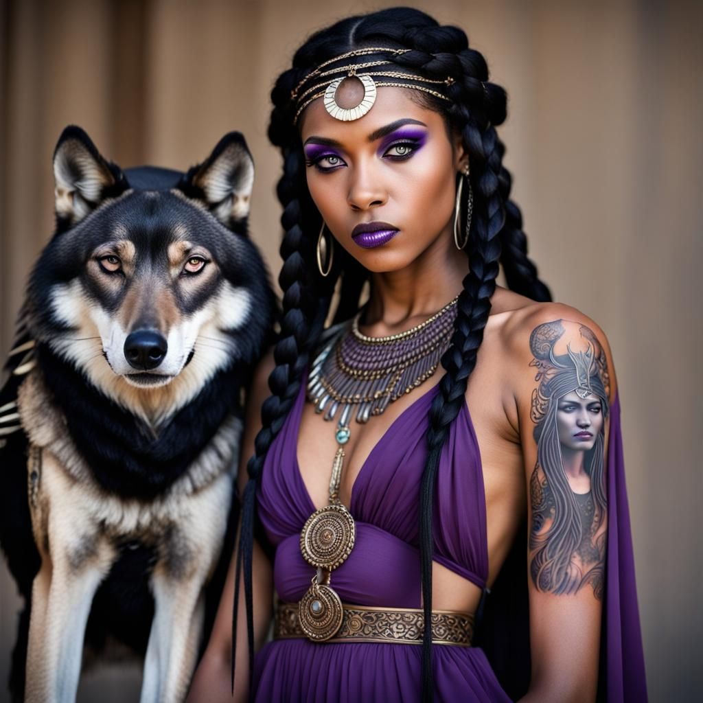 Stunning Photograph of a Lady in Cleopatra Dress