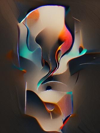 Abstract Geometric Portrait of a Man