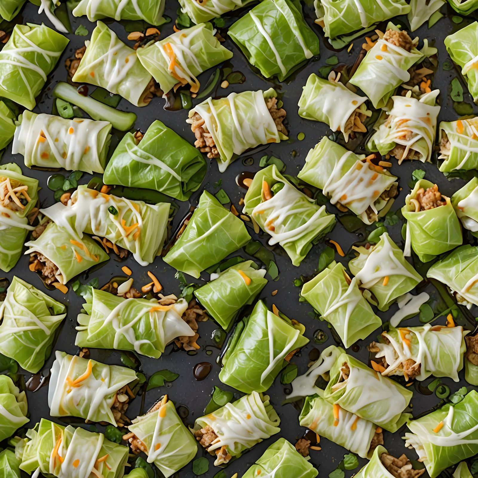 Cabbage Wrapped Pork Enchilada Ingredients Display