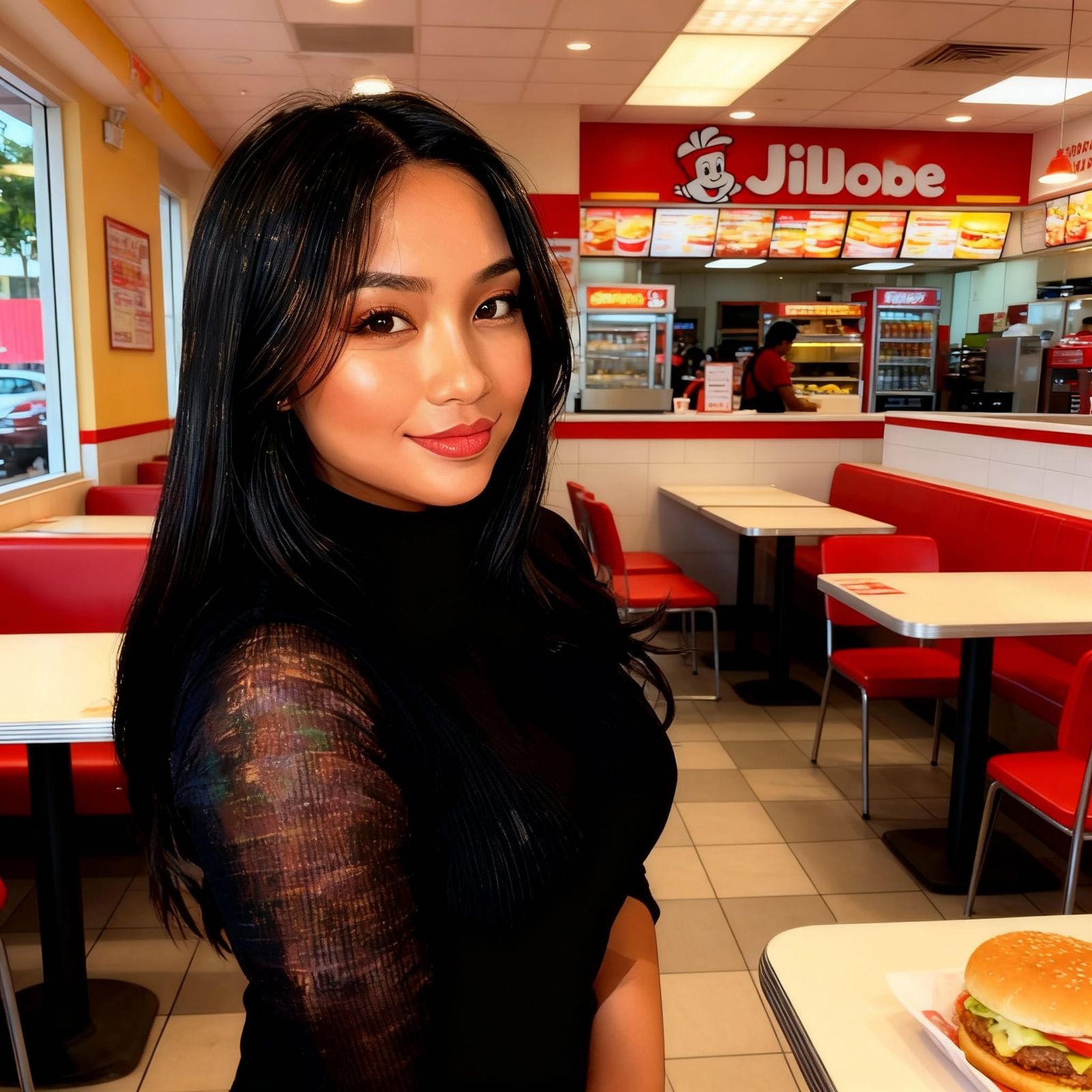 Filipina Woman Cooking Rice in Rural Kitchen