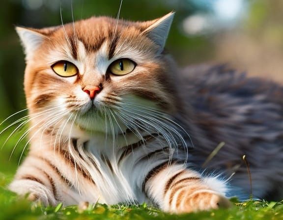 Hyperrealistic 3D Portrait of a Scottish Fold Cat