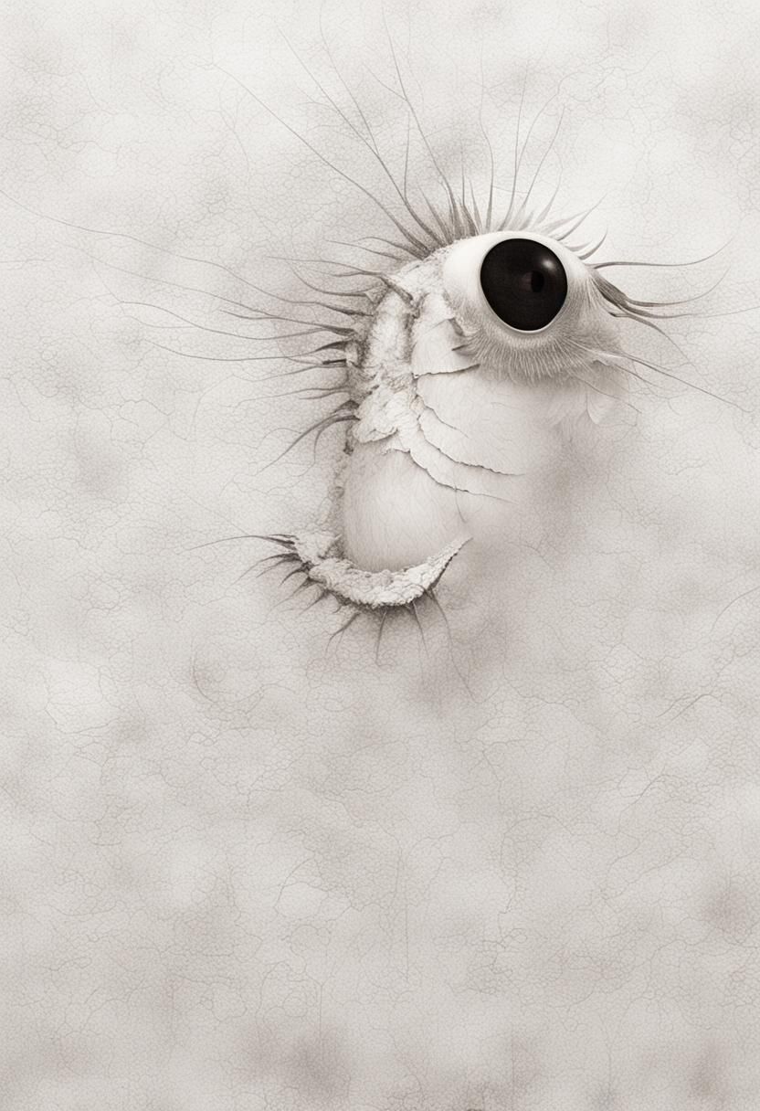 Magical Realism Portrait with Biological Forms