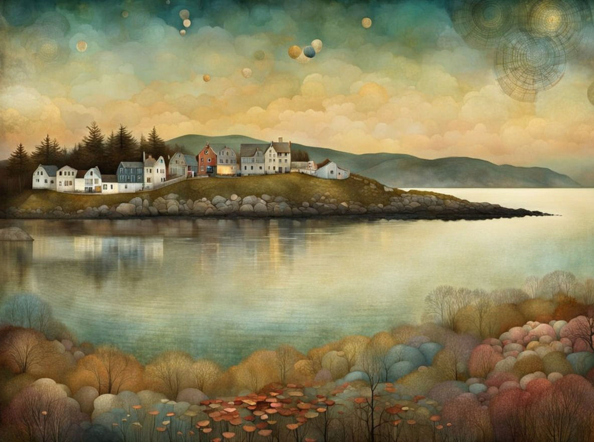 "Sunrise Over the Nova Scotia Coastline"