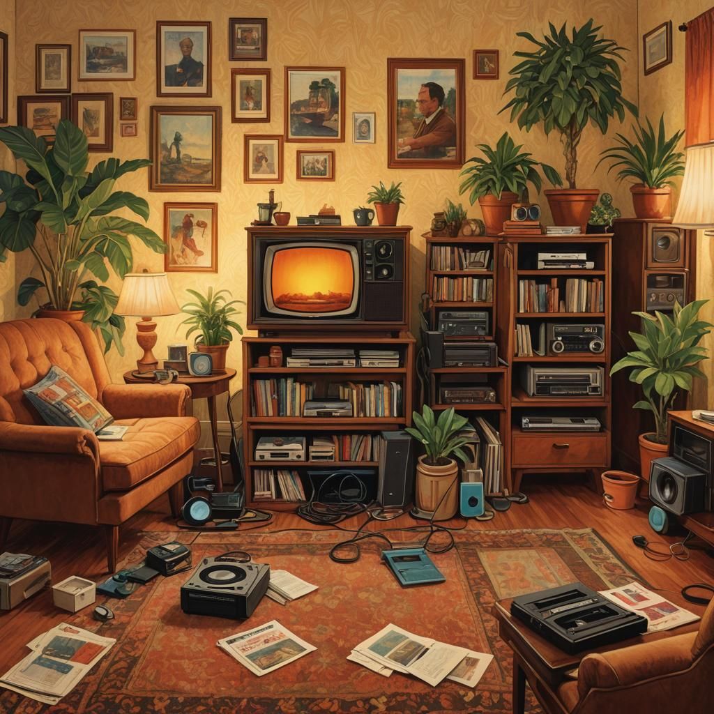 A nostalgic 1980s-themed living room for Throwback Thursday