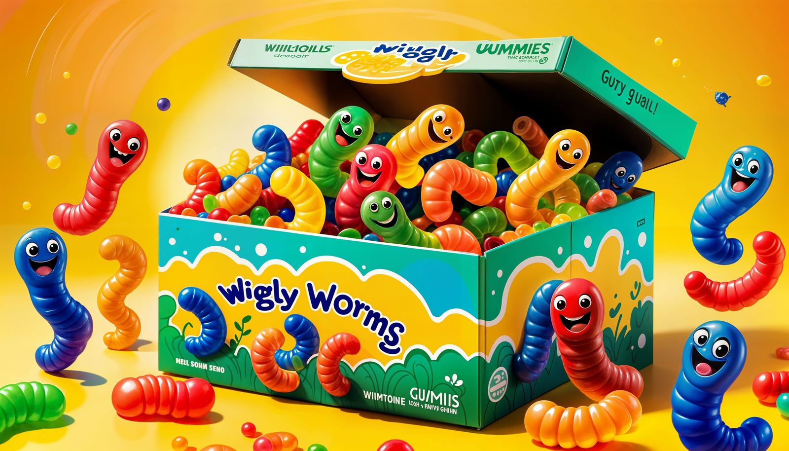 Animated Gummy Worms Party in a Box
