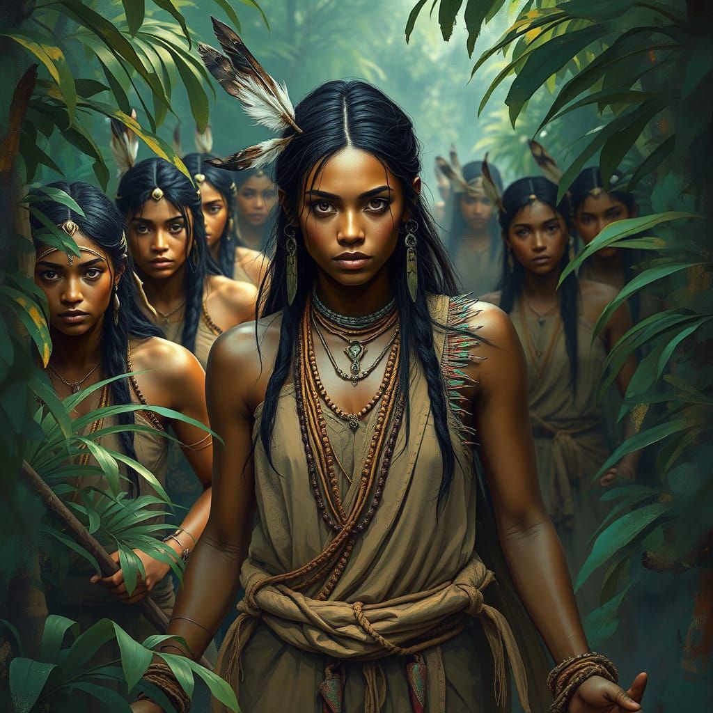 Tribeswoman Anara Guides Team Through Lush Foliage