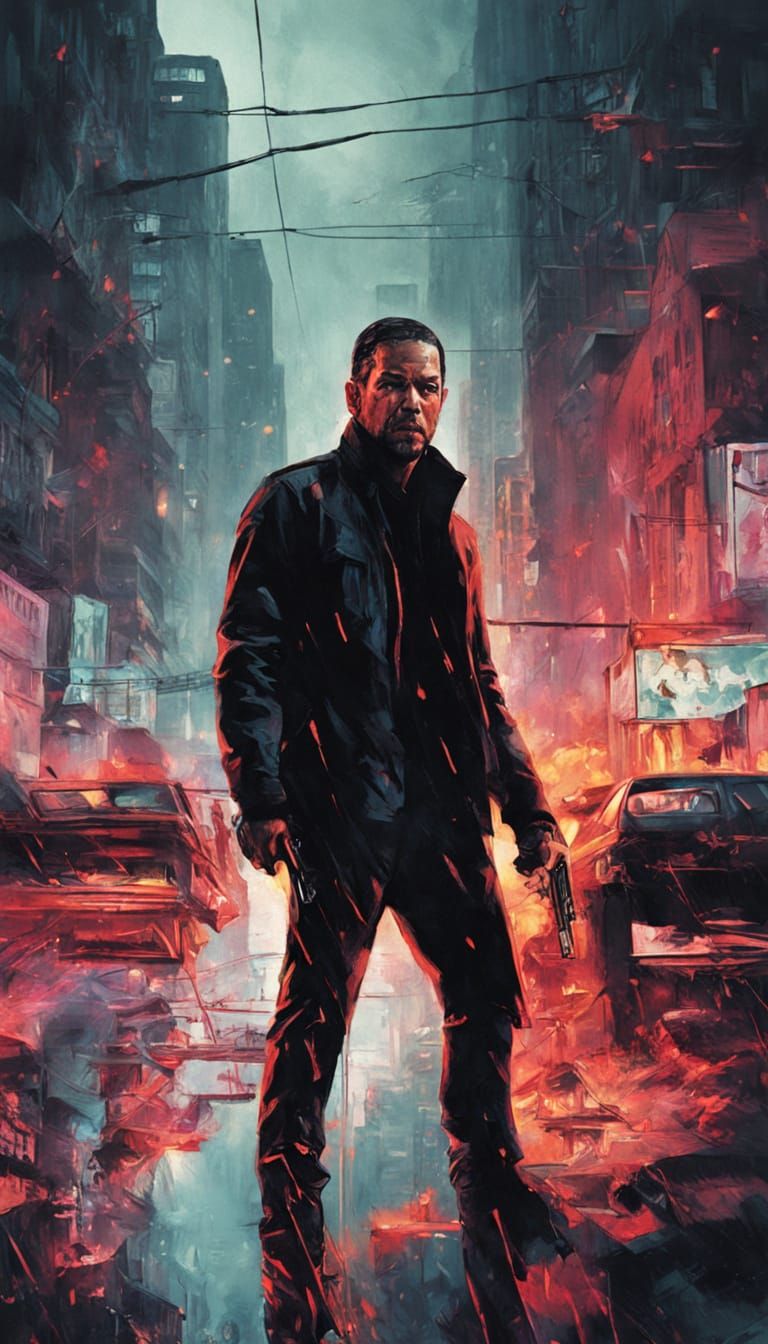 Enigmatic Assassin Rises in Neon-Lit Cityscape