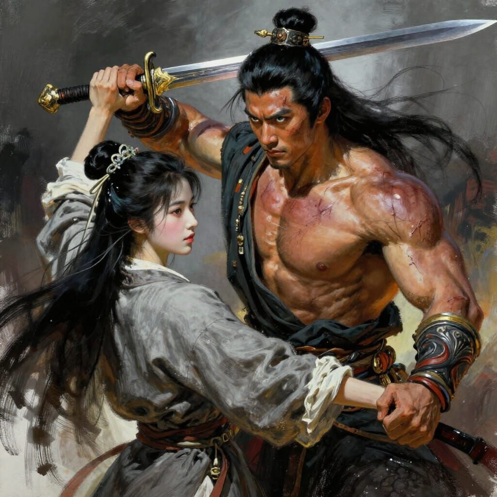 Mongol Warrior Prince Defends Asian Man in Cinematic Style