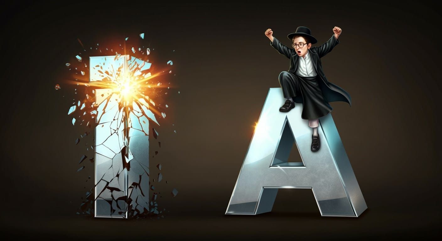 Young Hasidic Nerd Conquers Giant Letters in Realistic Comic...