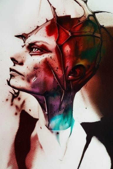 Detailed Batman Portrait in Digital Painting Style