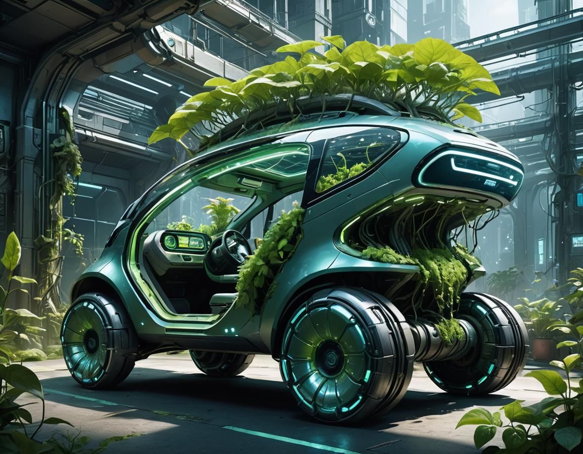 Biopunk Vehicle: Fusion of Nature and Technology