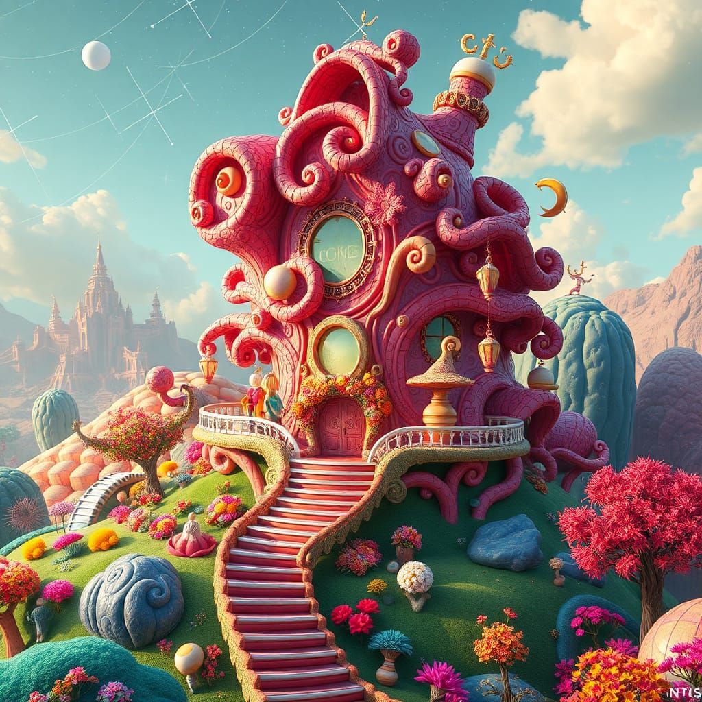 Popcorn House in a Whimsical Wonderland