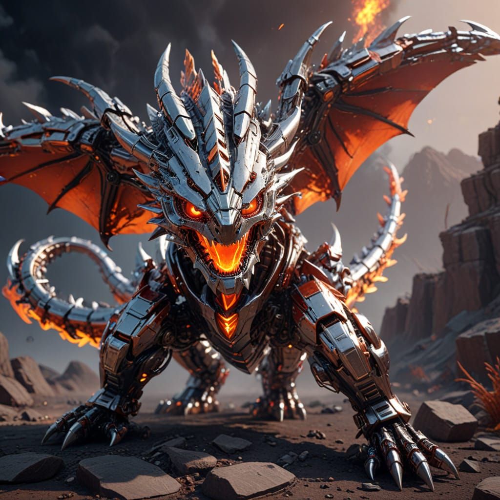 Metal Dragon Unleashed in Epic Sci-Fi Battle