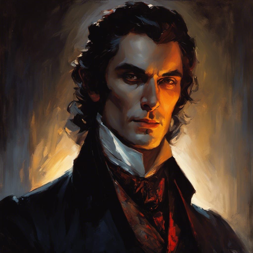Victorian Vampire Portrait in Dark Fantasy Style