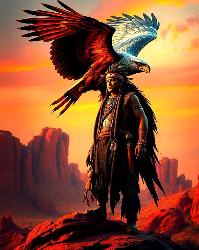 Geronimo in the Desert: Detailed Matte Painting