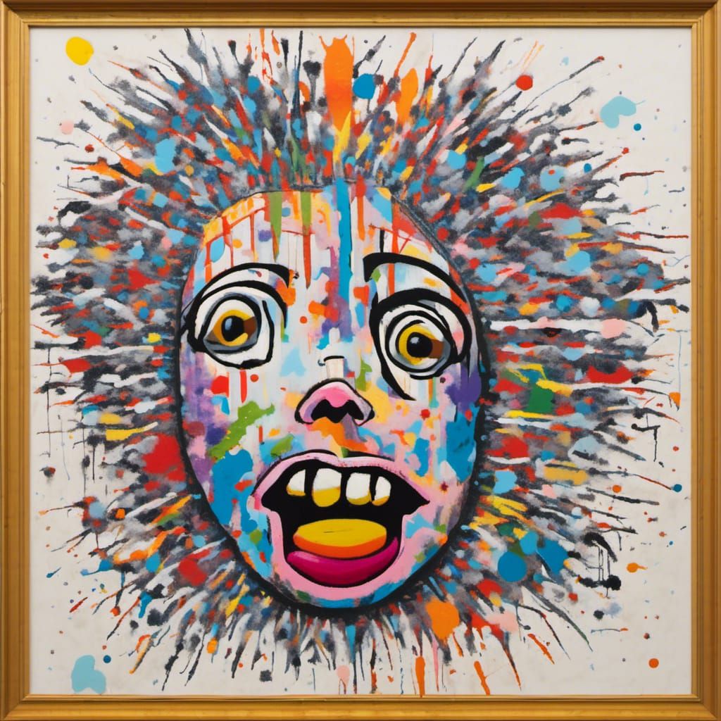 Banksy Graffiti Thumbs Up in Hyperreal 3D