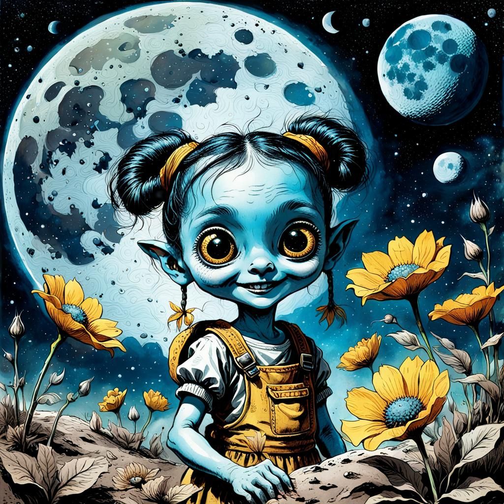 Lunar Flowers: A Vintage Alien Adventure