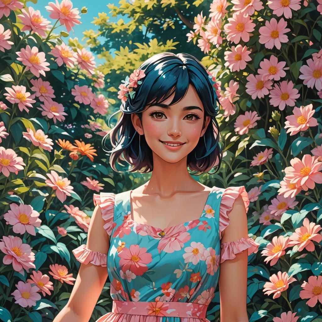 Anime Portrait in Studio Trigger Style