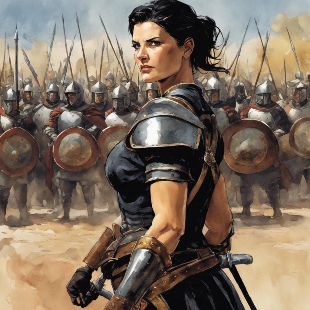 Tudor Knight in Renaissance Battlefield, Watercolor Comic