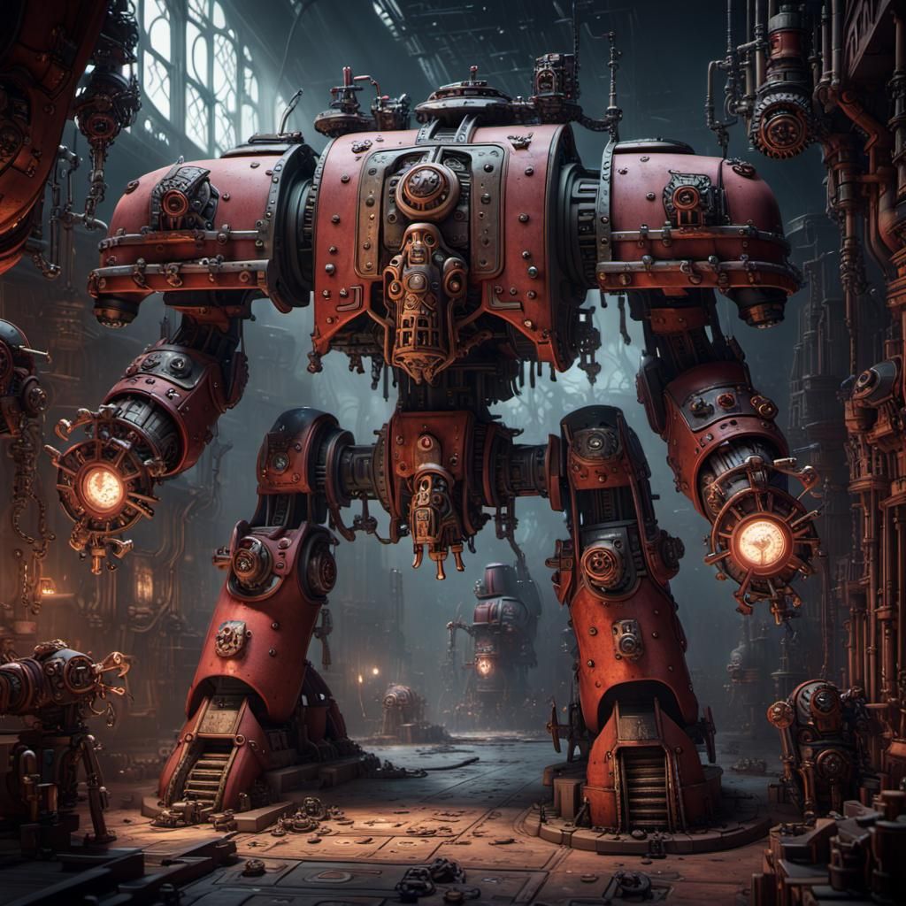 Warhammer 40k Adeptus Mechanicus Dreadnought Concept Art
