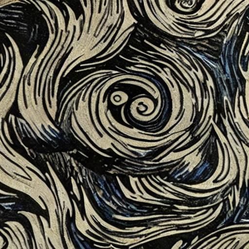 Detailed Brushstrokes in Grayscale, Impasto Style