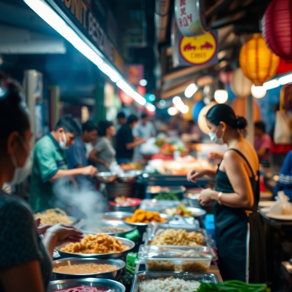 Bangkok Night Market: Cinematic Street Food Scene